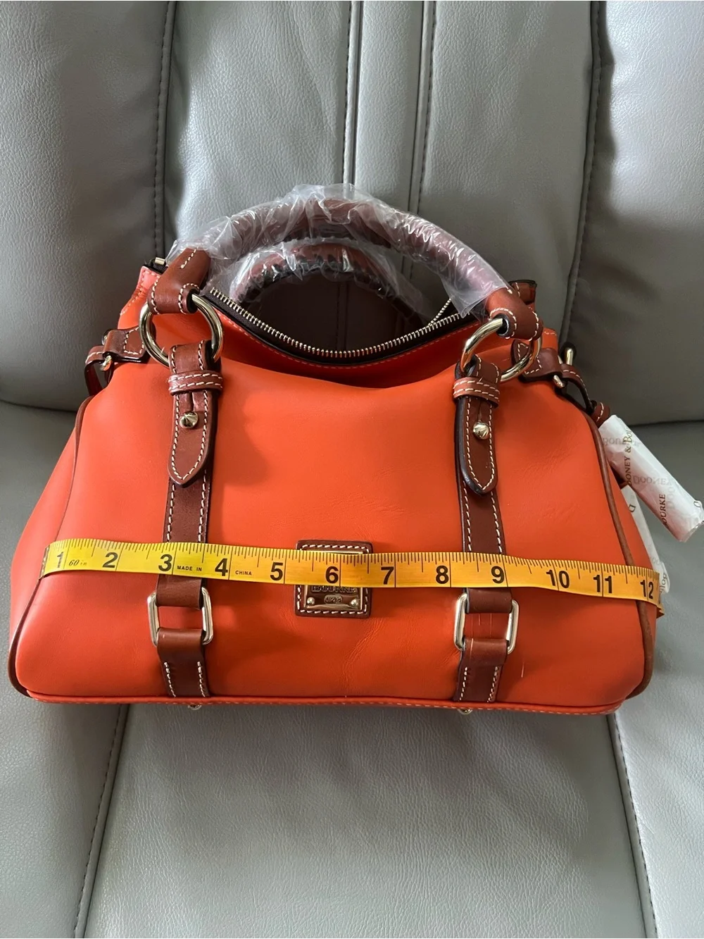 Dooney and Bourke Penrose Satchel Orange